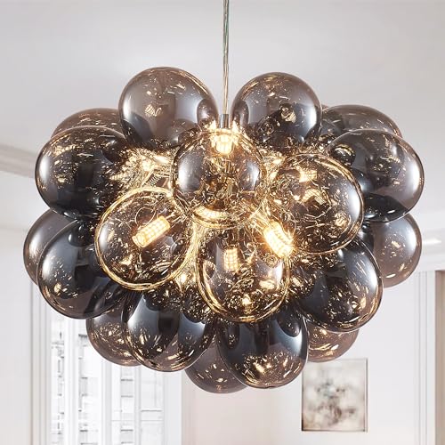 Bubble Ball Chandelier Smoked Black