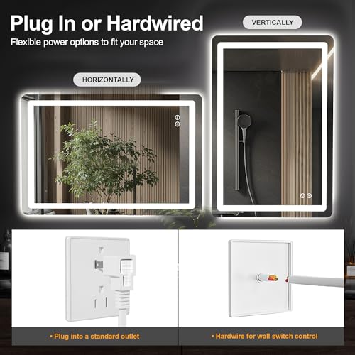 36"x24" LED Bathroom Mirror with Lights