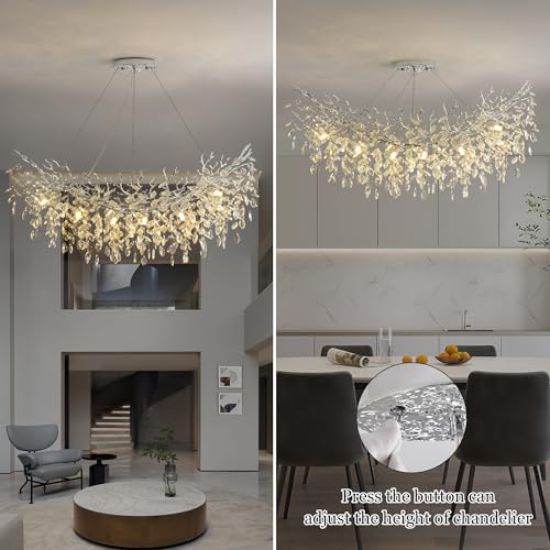 Rectangle Crystal Tree Branch Chandelier