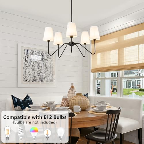 Modern Black Chandelier for Dining Room