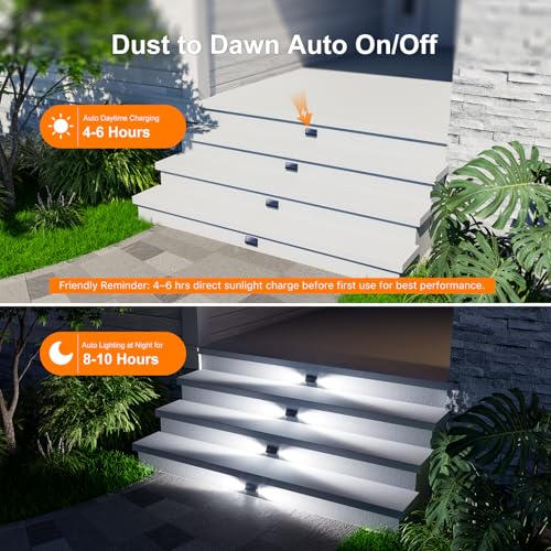 6 Pack Solar Step Lights (12 Count)
