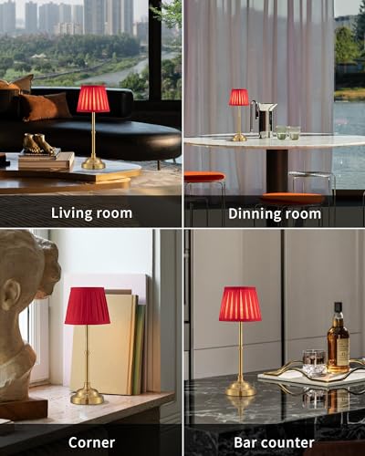 Gold Cordless LED Table Lamps Set of 2 (2 Count)