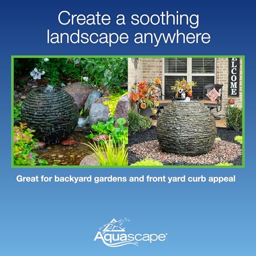 Stacked Slate Sphere Fountain