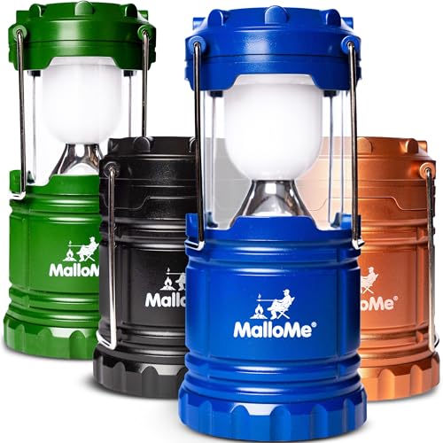 Camping Lantern Multicolor 4 Pack Lanterns for Power Outages (4 Count)