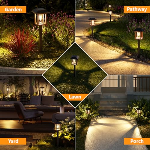 Solar Pathway Lights Outdoor 4 Pack (4 Count)