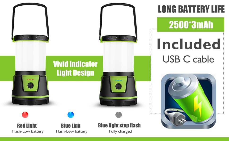 Rechargeable Emergency Lantern 3000 Lumens Camping Light