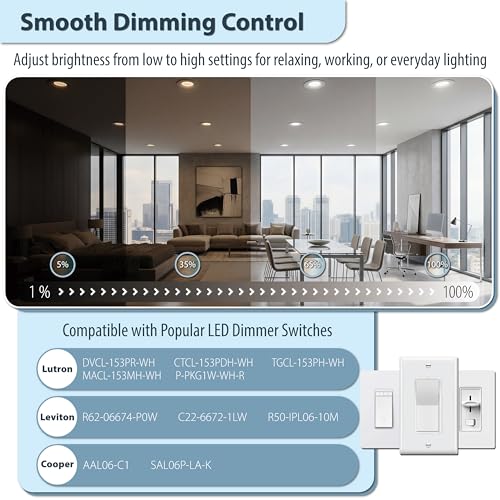 6 Inch LED Recessed Lighting 12 Pack (5CCT - 12 Pack / 6 Inch)