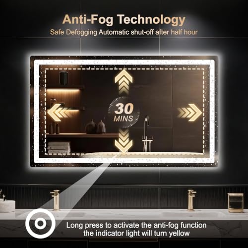 30x50 LED Bathroom Vanity Mirror with Lights