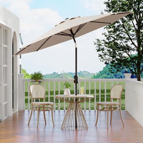 9FT Patio Umbrella 8 Sturdy Ribs Outdoor Table Umbrella