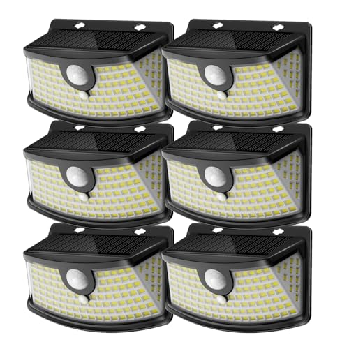 Solar Motion Sensor Lights Outdoor 120 LEDs (6 Count)