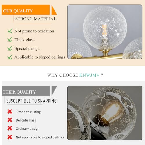 Gold Chandelier Sputnik Linear Chandelier for Dining Room Mid Century Light
