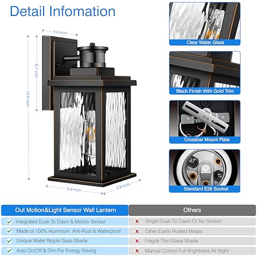 Motion Sensor Outdoor Light Wall Mount
