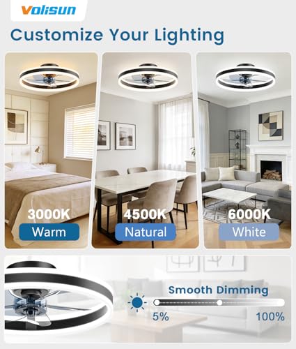 Low Profile Ceiling Fans with Lights and Remote