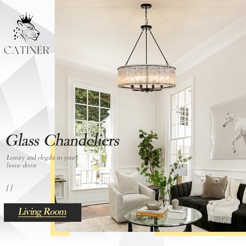 Modern 24.4" Crystal Glass Chandelier 8