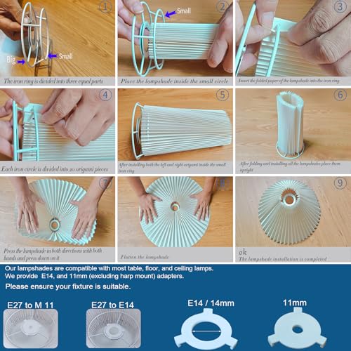 Pleated Lamp Shade for Arc