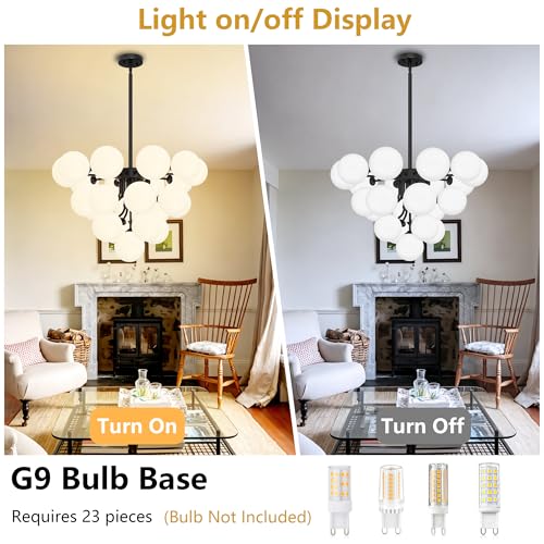 Modern Chandelier for Dining Room 23 Light Sputnik Entryway Pendant Light