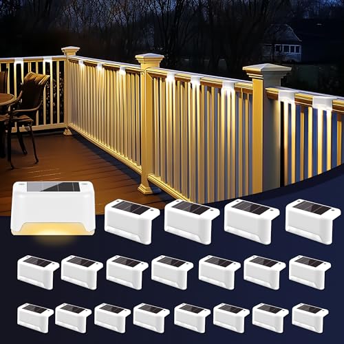 Solar Fence Lights Outdoor Waterproof
