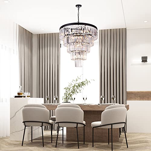10 Light Large Crystal Chandelier 31.5 inch