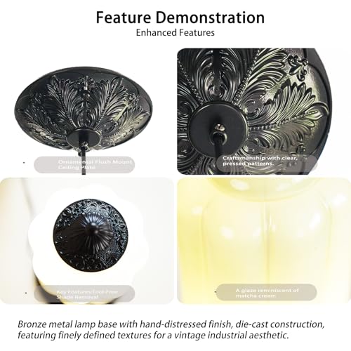 Vintage Milk Glass Pendant Lights Kitchen