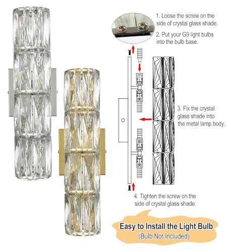 Luxury Chrome Crystal Wall Sconce 4