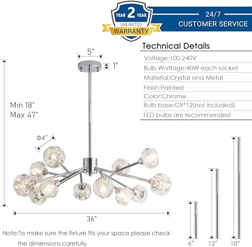 Sputnik Chandeliers for Living Room