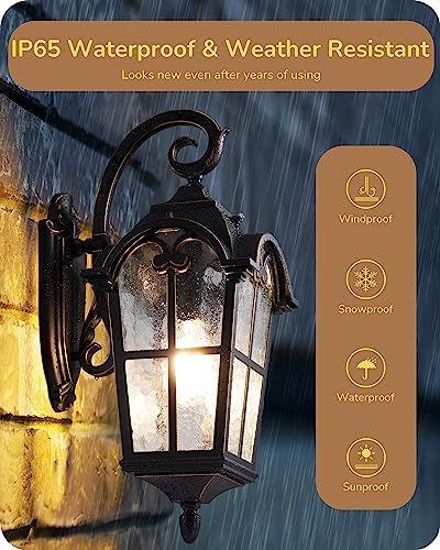 Dusk to Dawn Outdoor Wall Light (2 Count)