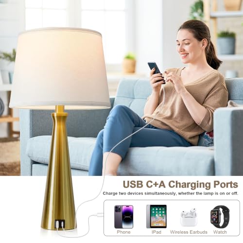 Modern Touch Lamps for Nightstand (2 Count)