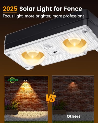Solar Fence Lights Outdoor Waterproof (12 Count)