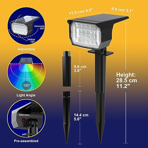 Solar Spot Lights Outdoor Color Changing (10 Count)