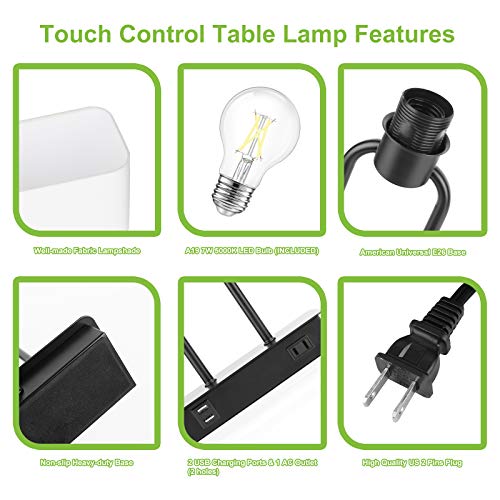 Bedside Touch Control Table Lamp