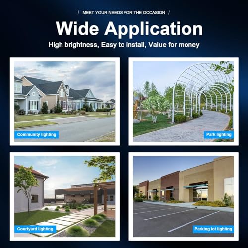300W LED Parking Lot Light Dusk to Dawn Photocell 36000LM 5000K 3Pack (3 Count)