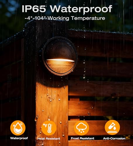 6 Pack] 3CCT Low Voltage LED Deck Lights Outdoor (6 Count)