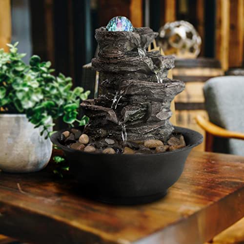 Resin Desktop Rock Waterfall Fountain