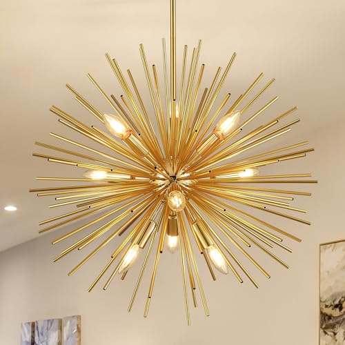 31.5" Gold Sputnik Chandelier 12