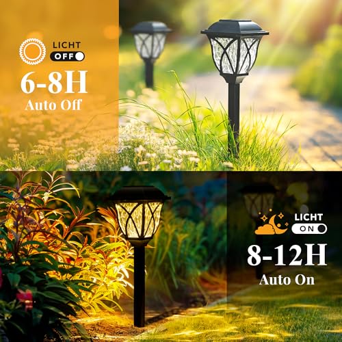 8 Pack Solar Lights Outdoor Waterproof (8 Count)