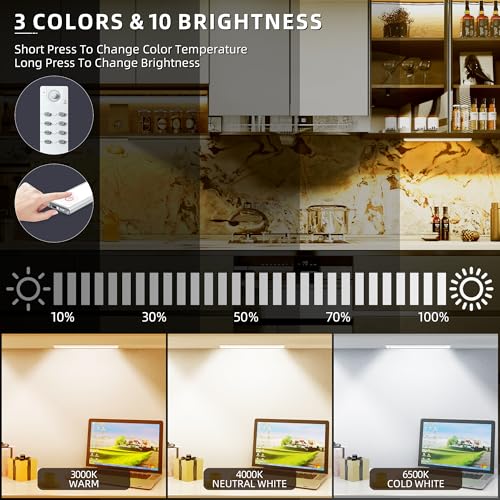 204 LED Under Cabinet Lights Wireless with Full Lighting (5 Count)