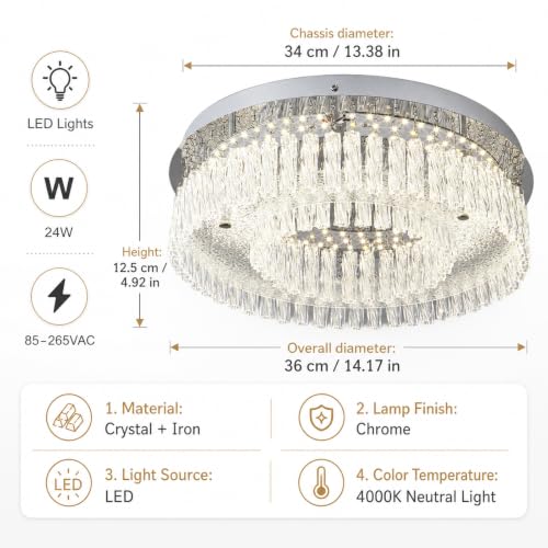 Chrome LED Ceiling Light