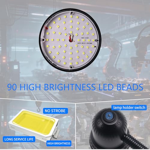 Clamp Light 3000 Lumen Work Light with Strong Metal Clamp Base for Office