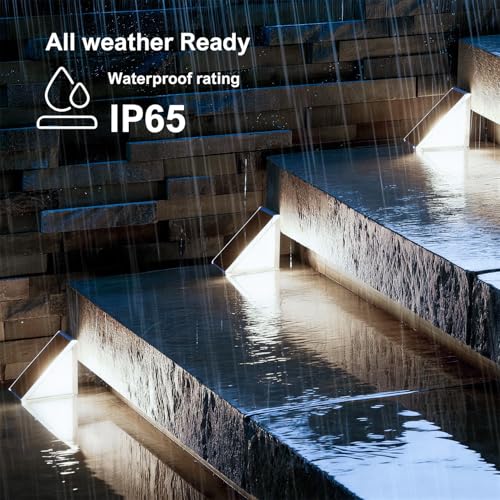 16 Pack Solar Step Lights Outdoor Waterproof