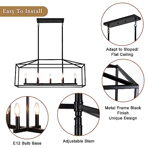 38'' Black Dining Room Light Fixture