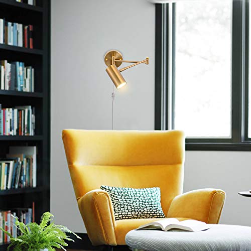 Gold Plug in Wall Sconces Set of 2 (2 Count)