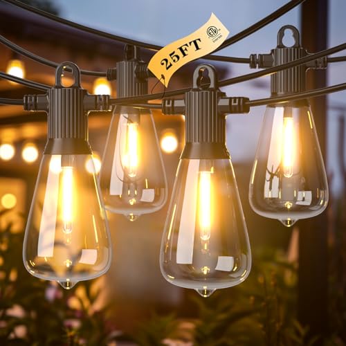 ST38 Outdoor String Lights IP65 for Patio Garden Porch Bistro Cafe