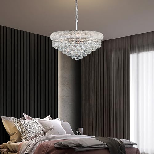 Chrome Crystal Chandeliers for Dining Room
