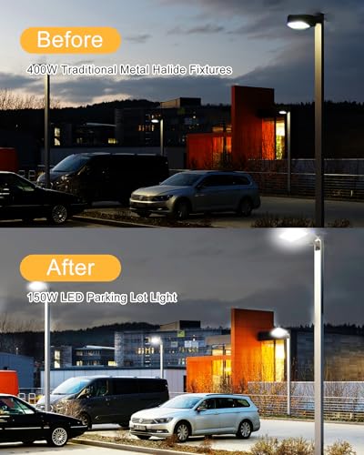LED Parking Lot Light 150W 21000LM 5000K