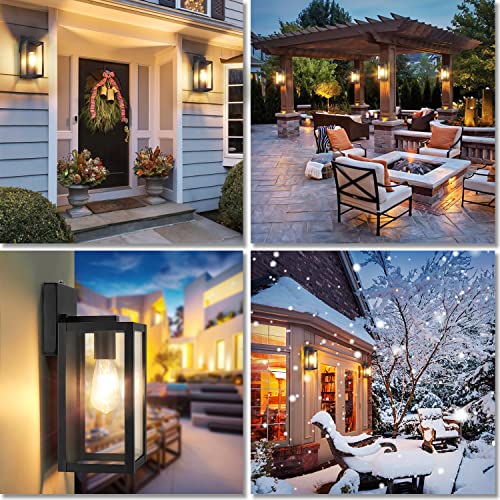 2 Pack Dusk to Dawn Outdoor Wall Lights (2 Count)