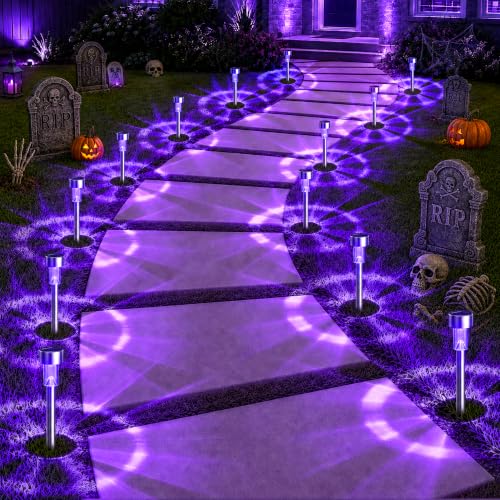 Solar Halloween Lights Outdoor Waterproof 12