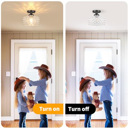 Small Semi Flush Mount Ceiling Light Fixture