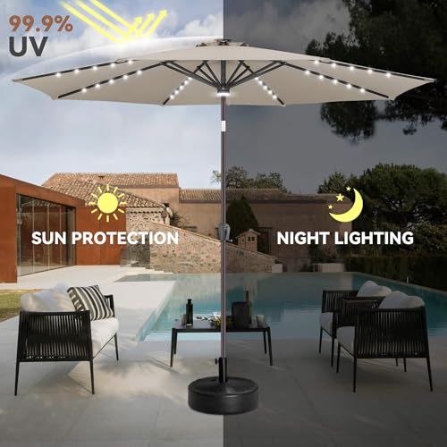Solar Patio Umbrella with Centre Light