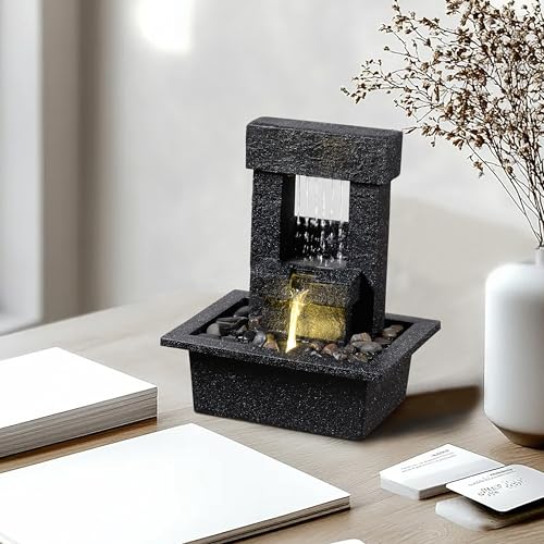 Indoor Tabletop Water Fountain with LED Light