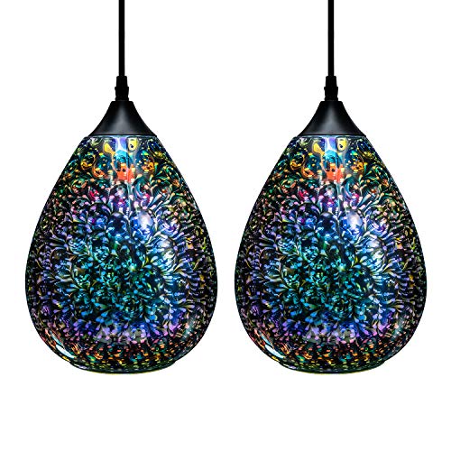 Modern 3D Pendant Lights Kitchen Island 2 Pack (2 Count)